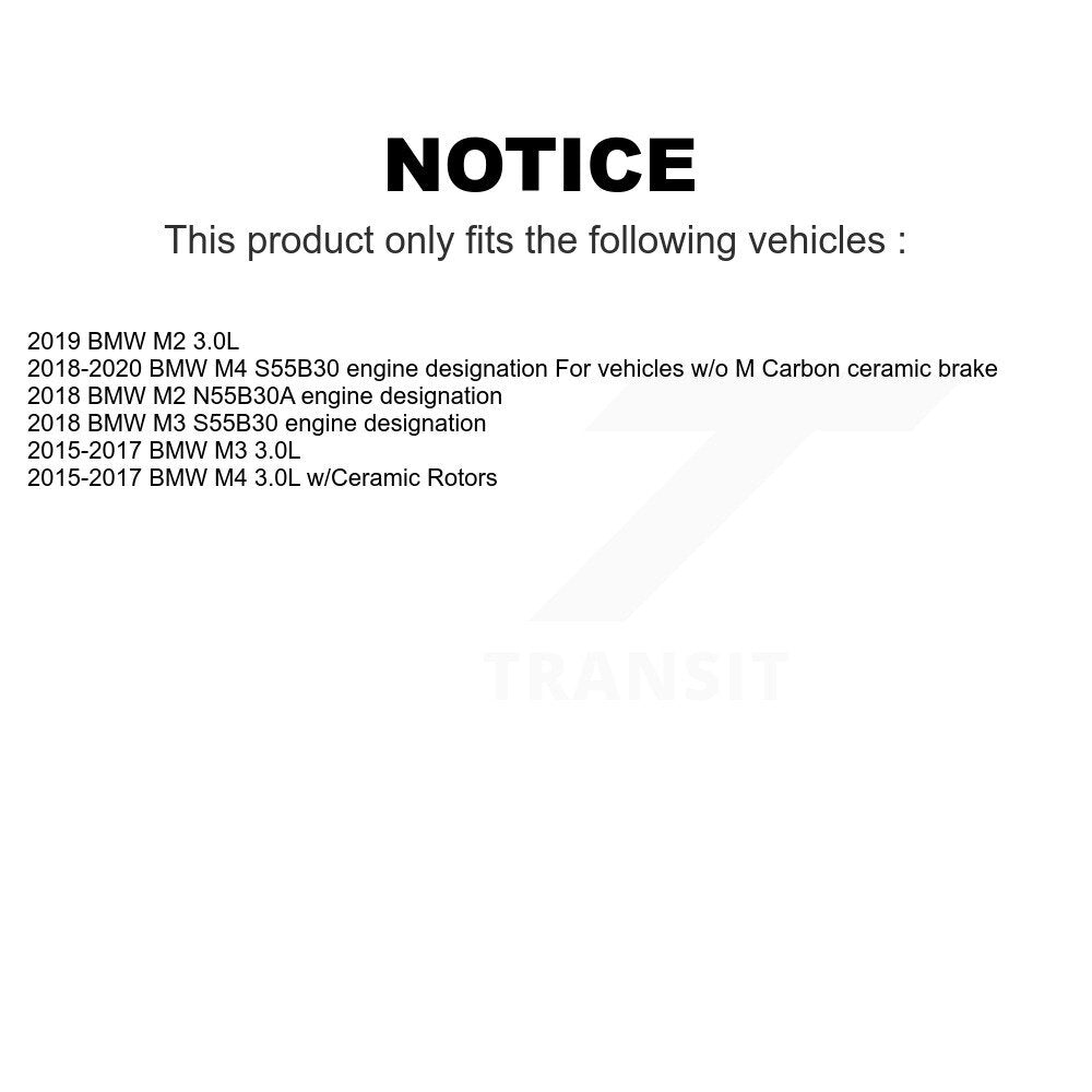 Mpulse Front Rear Disc Brake Pads Wear Sensor (4 Pack) For BMW M4 M3 M2 KSE-100161