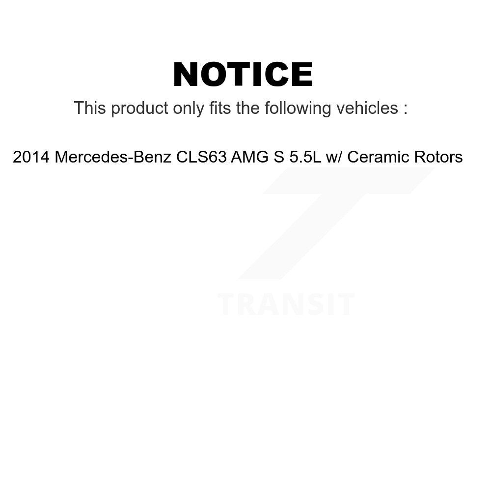 Mpulse Front Rear Disc Brake Pads Wear Sensor (4 Pack) For 2014 Mercedes-Benz CLS63 AMG S 5.5L w Ceramic Rotors KSE-100170