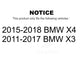 Mpulse Front Rear Disc Brake Pads Wear Sensor (4 Pack) For BMW X3 X4 KSE-100176