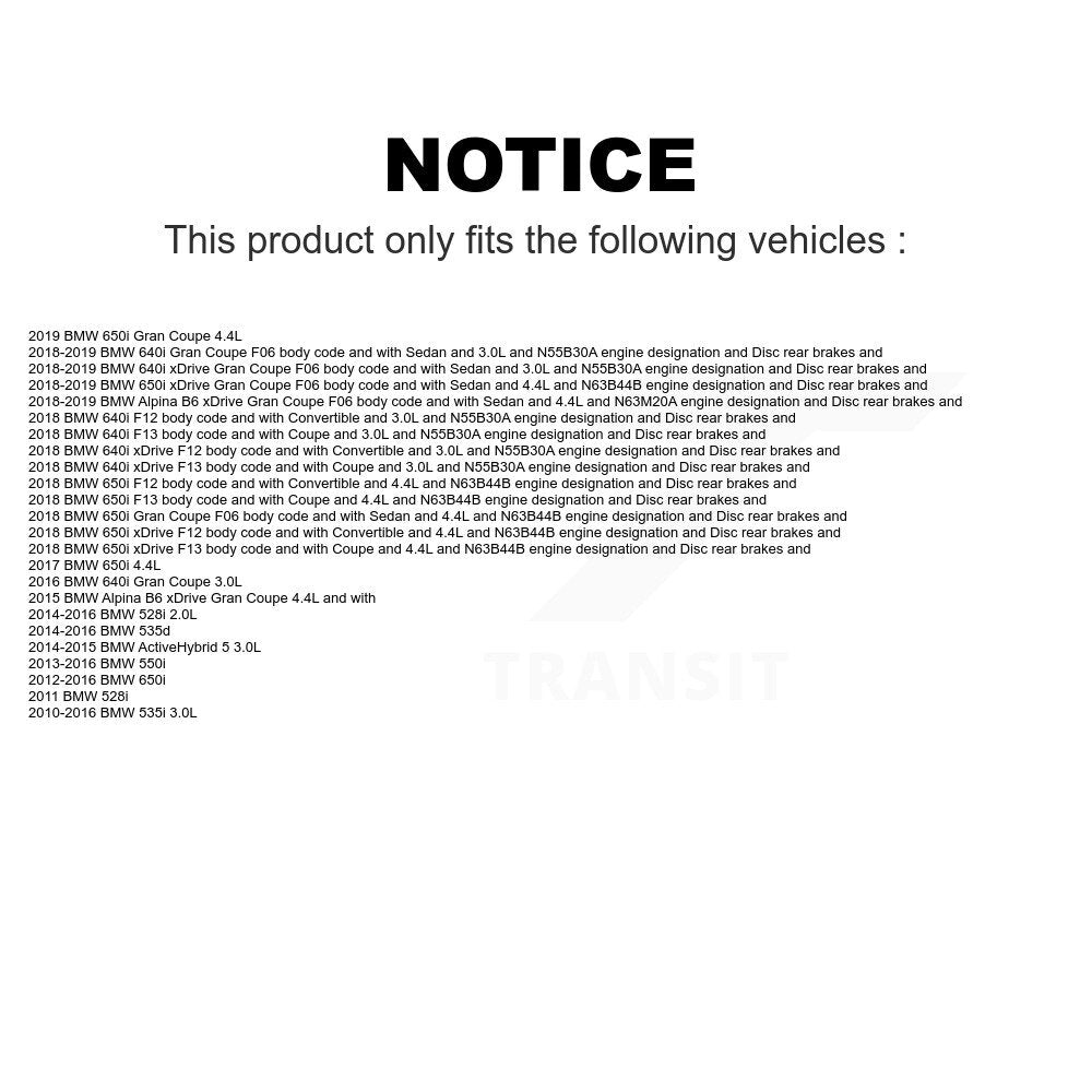 Mpulse Front Rear Disc Brake Pads Wear Sensor (4 Pack) For BMW 535i 528i 650i 550i 535d 640i Gran Coupe Alpina B6 xDrive ActiveHybrid 5 KSE-100184