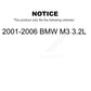 Mpulse Front Rear Disc Brake Pads Wear Sensor (4 Pack) For 2001-2006 BMW M3 3.2L KSE-100185