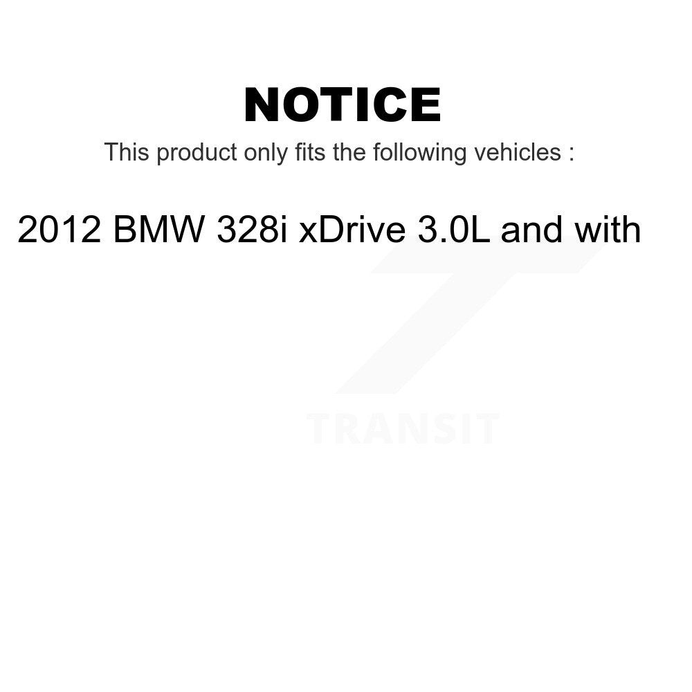 Mpulse Front Rear Disc Brake Pads Wear Sensor (4 Pack) For 2012 BMW 328i xDrive 3.0L with KSE-100213