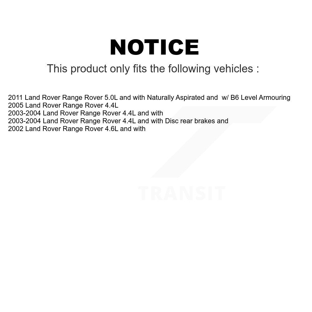 Mpulse Front Rear Disc Brake Pads Wear Sensor (4 Pack) For Land Rover Range KSE-100222