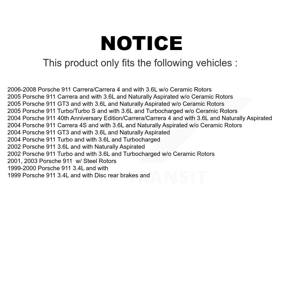 Mpulse Rear Disc Brake Pads Wear Sensor (2 Pack) For Porsche 911 KSE-100248