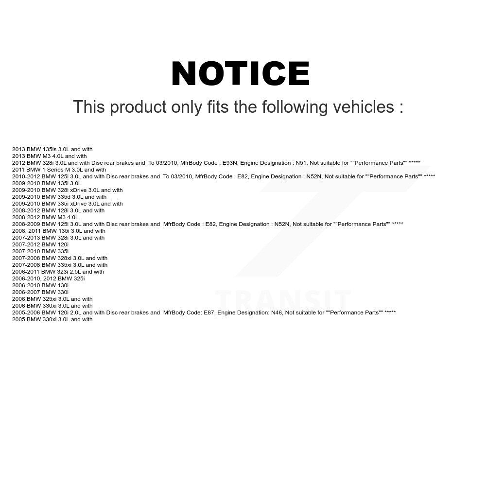 Mpulse Rear Disc Brake Pads Wear Sensor (2 Pack) For BMW 328i 335i 325i 328xi xDrive 128i 330i M3 325xi 135i 330xi 335xi 335d 135is 1 Series M 125i 120i 323i 130i KSE-100279