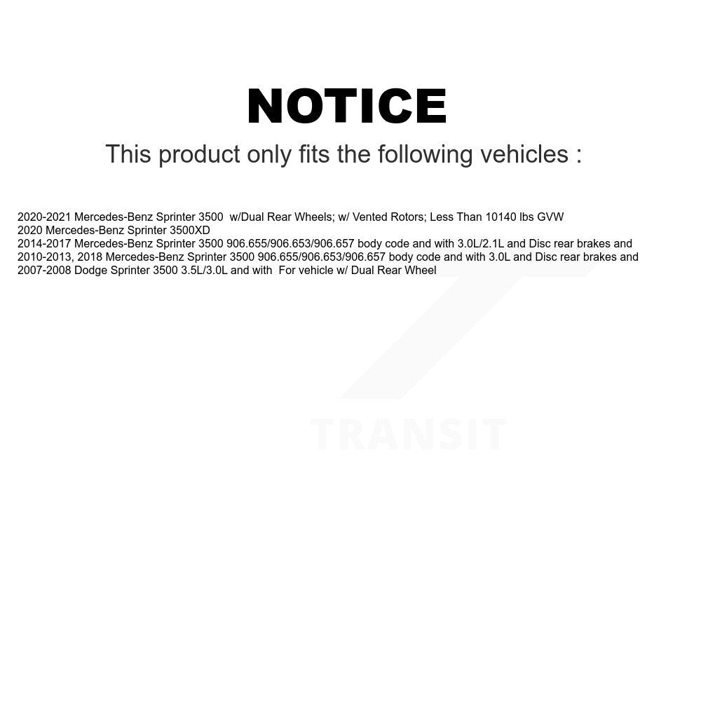 Mpulse Rear Disc Brake Pads Wear Sensor (2 Pack) For Sprinter 3500 Mercedes-Benz Dodge 3500XD KSE-100289