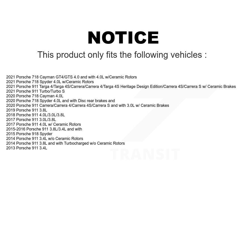 Mpulse Rear Disc Brake Pads Wear Sensor (2 Pack) For Porsche 911 918 Spyder 718 Cayman KSE-100303