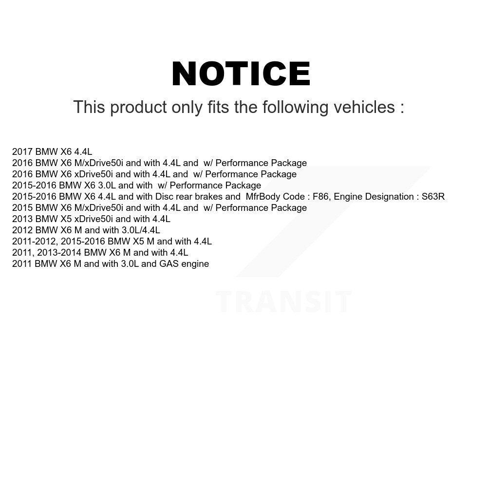Mpulse Rear Disc Brake Pads Wear Sensor (2 Pack) For BMW X5 X6 KSE-100308