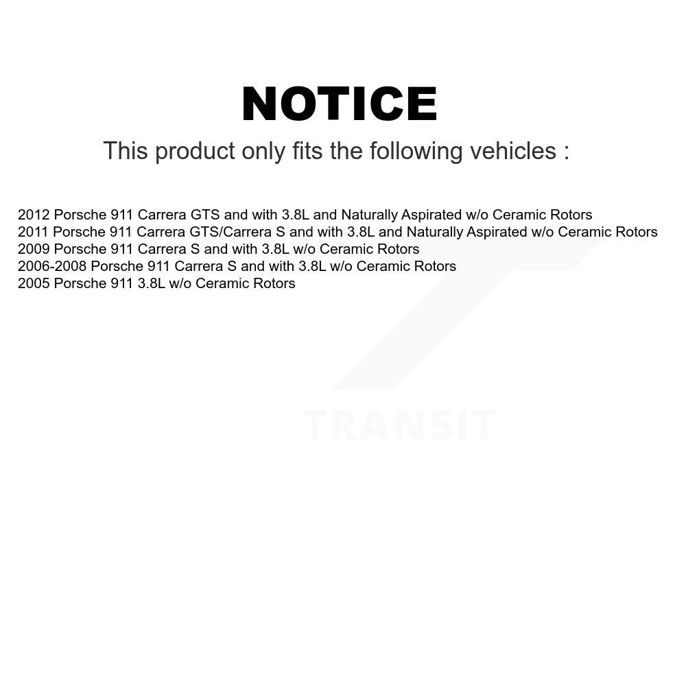 Mpulse Front Disc Brake Pads Wear Sensor (2 Pack) For Porsche 911 w o Ceramic Rotors KSE-100354