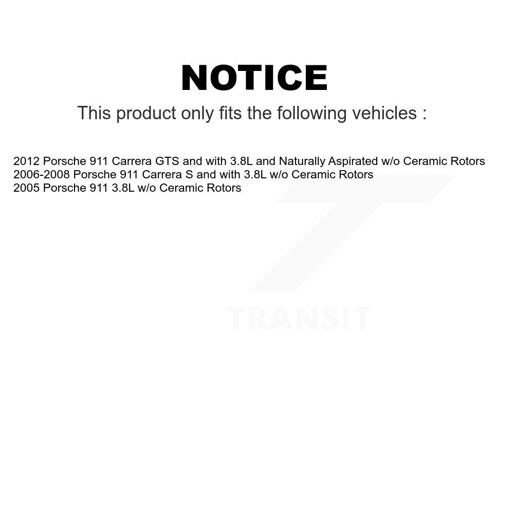 Mpulse Front Rear Disc Brake Pads Wear Sensor (2 Pack) For Porsche 911 w o Ceramic Rotors KSE-100368