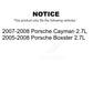 Mpulse Front Rear Disc Brake Pads Wear Sensor (2 Pack) For Porsche Boxster Cayman 2.7L KSE-100370
