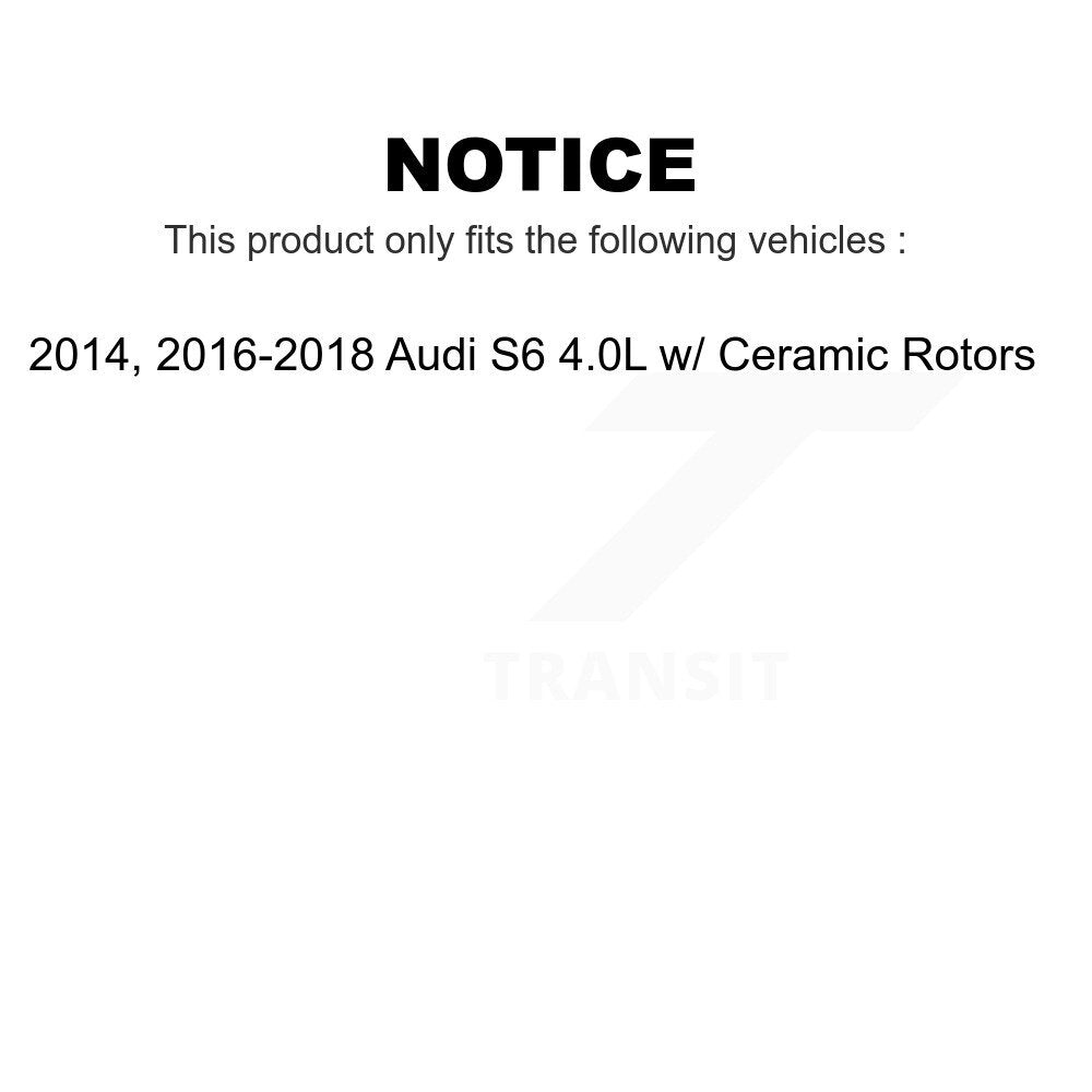 Mpulse Front Rear Disc Brake Pads Wear Sensor (4 Pack) For 2014 2016-2018 Audi S6 4.0L w Ceramic Rotors KSE-100405