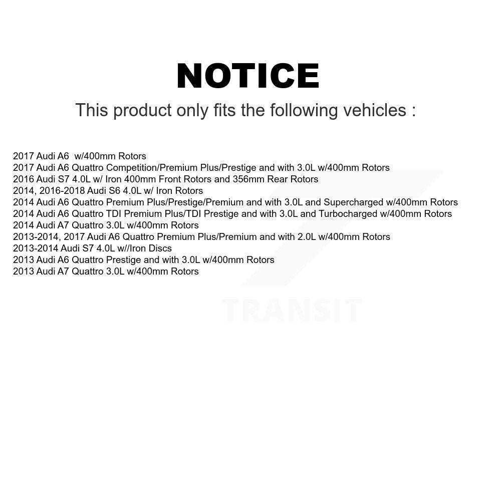 Mpulse Front Rear Disc Brake Pads Wear Sensor (4 Pack) For Audi A6 Quattro A7 S6 S7 KSE-100406