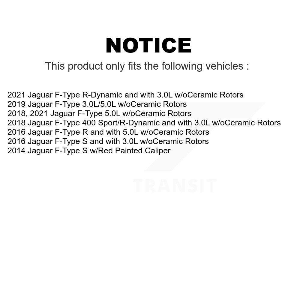 Mpulse Front Rear Disc Brake Pads Wear Sensor (4 Pack) For Jaguar F-Type KSE-100428
