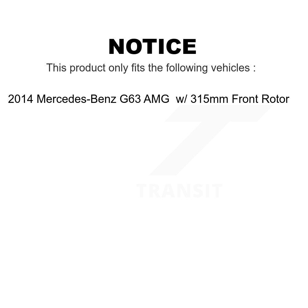 Mpulse Front Rear Disc Brake Pads Wear Sensor (4 Pack) For 2014 Mercedes-Benz G63 AMG w 315mm Rotor KSE-100432