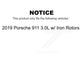 Mpulse Front Rear Disc Brake Pads Wear Sensor (4 Pack) For 2019 Porsche 911 3.0L w Iron Rotors KSE-100435