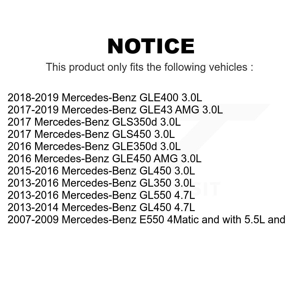 Mpulse Front Rear Disc Brake Pads Wear Sensor (4 Pack) For Mercedes-Benz GL450 GLS450 GLE43 AMG GL550 GL350 E550 GLE450 GLE400 GLS350d GLE350d KSE-100440