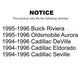 Front Rear Semi-Metallic Brake Pads Kit For Cadillac DeVille Eldorado Seville Buick Riviera Oldsmobile Aurora KSM-100278