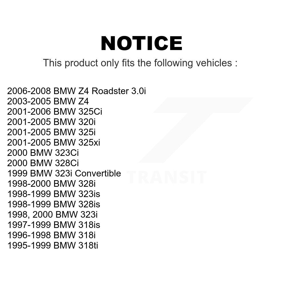 Front Rear Semi-Metallic Brake Pads Kit For BMW 325i 325Ci Z4 323i 325xi 328i 323Ci 318ti 318i 328Ci 323is 328is 318is 320i KSM-100323