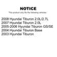 Front Rear Semi-Metallic Brake Pads Kit For Hyundai Tiburon KSM-100421