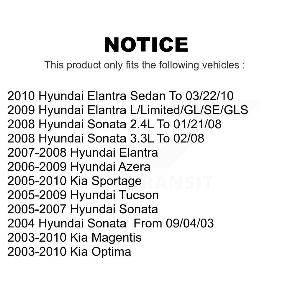 Front Rear Semi-Metallic Brake Pads Kit For Hyundai Sonata Kia Elantra Optima Sportage Tucson Azera Magentis KSM-100422