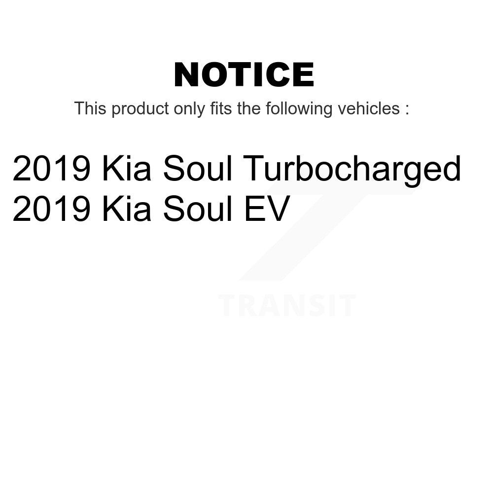 Front Rear Semi-Metallic Brake Pads Kit For 2019-2019 Kia Soul EV KSM-100574