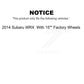Front Rear Ceramic Brake Pads Kit For 2014 Subaru WRX With 15" Factory Wheels KTC-100003