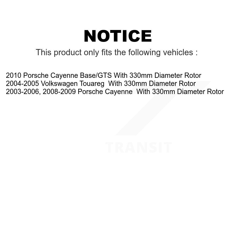 Front Rear Ceramic Brake Pads Kit For Porsche Cayenne Volkswagen Touareg With 330mm Diameter Rotor KTC-100016