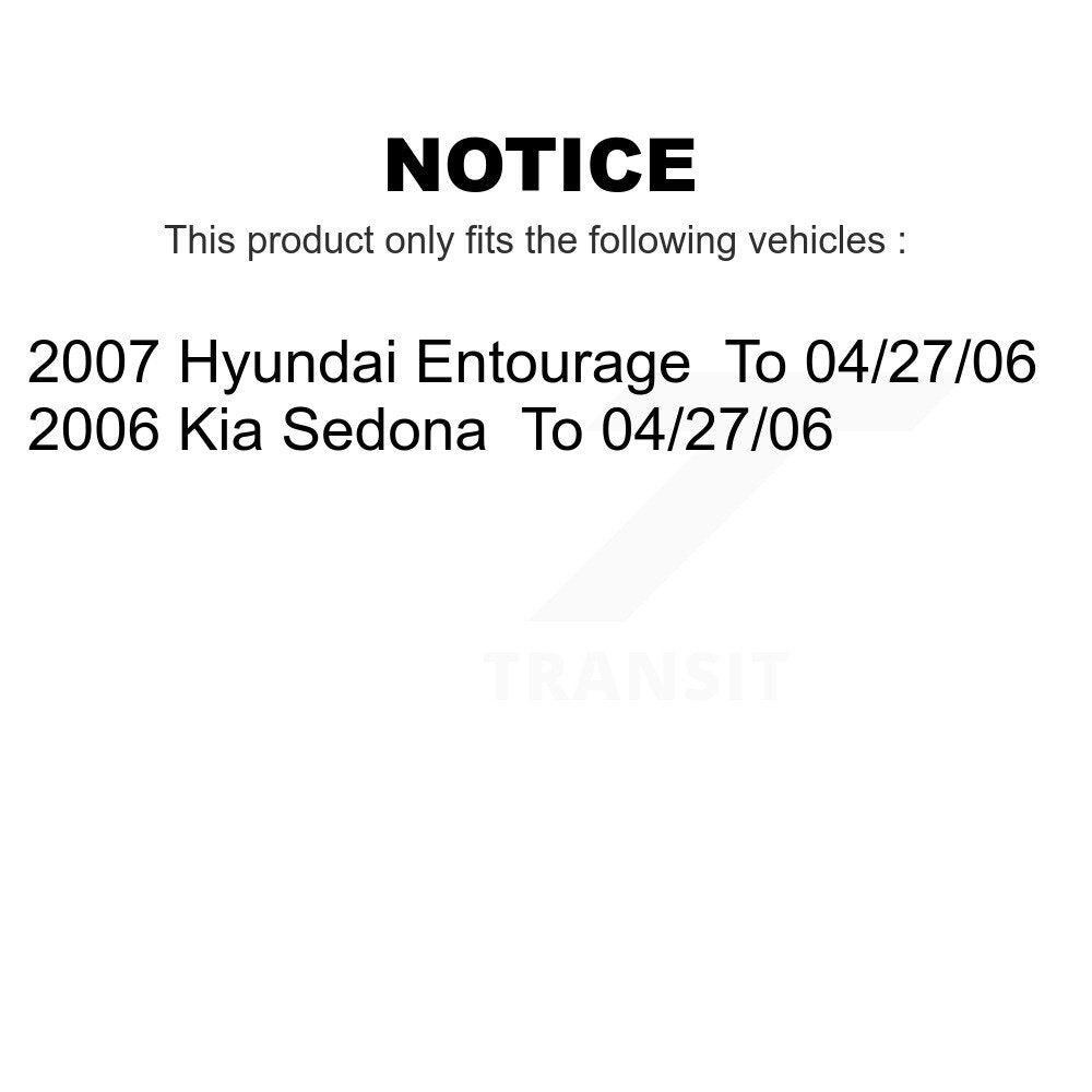 Front Rear Ceramic Brake Pads Kit For Kia Sedona Hyundai Entourage To 04/27/06 KTC-100100