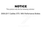 Front Rear Ceramic Brake Pads Kit For 2009-2011 Cadillac STS With Performance Brakes KTC-100146