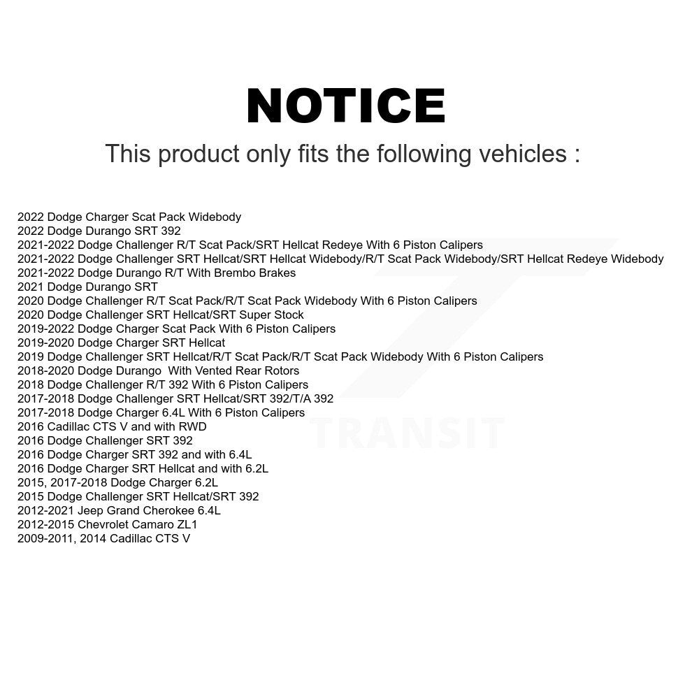 Front Rear Ceramic Brake Pads Kit For Jeep Grand Cherokee Dodge Charger Chevrolet Camaro Challenger Cadillac CTS Durango KTC-100182