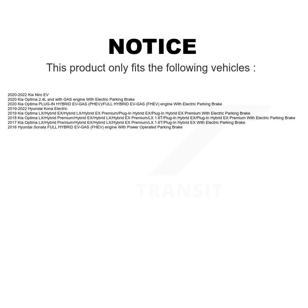 Front Rear Ceramic Brake Pads Kit For Kia Optima Hyundai Sonata Niro EV Kona Electric KTC-100307