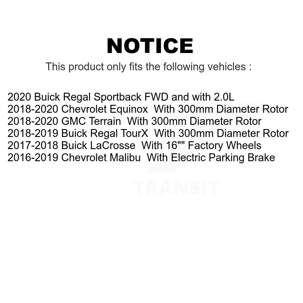 Front Rear Ceramic Brake Pads Kit For Chevrolet Equinox Malibu GMC Terrain Buick LaCrosse Regal TourX Sportback KTC-100319