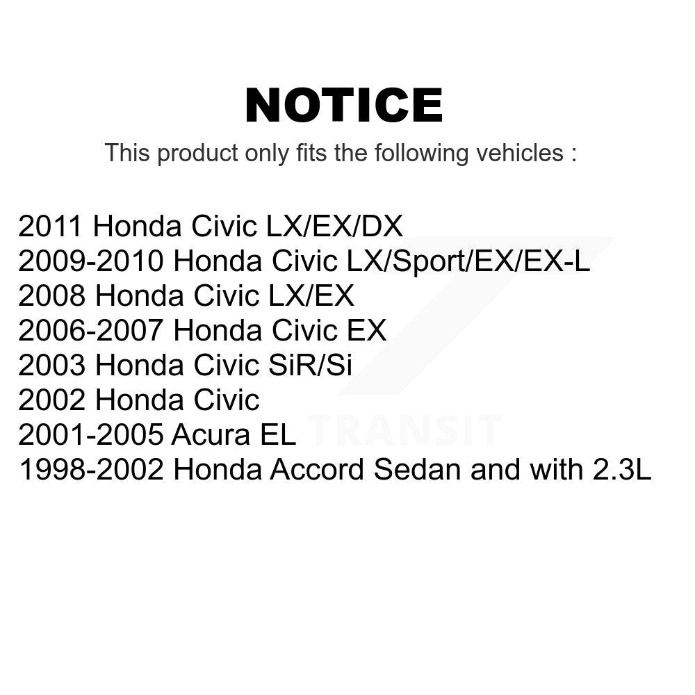 Front Rear Ceramic Brake Pads Kit For Honda Civic Accord Acura EL KTC-100329