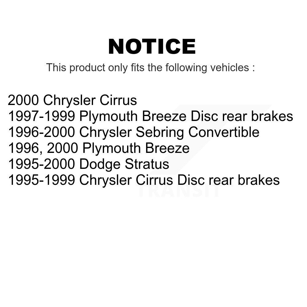 Front Rear Ceramic Brake Pads Kit For Chrysler Sebring Dodge Stratus Cirrus Plymouth Breeze KTC-100350