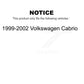 Front Rear Ceramic Brake Pads Kit For 1999-2002 Volkswagen Cabrio KTC-100370