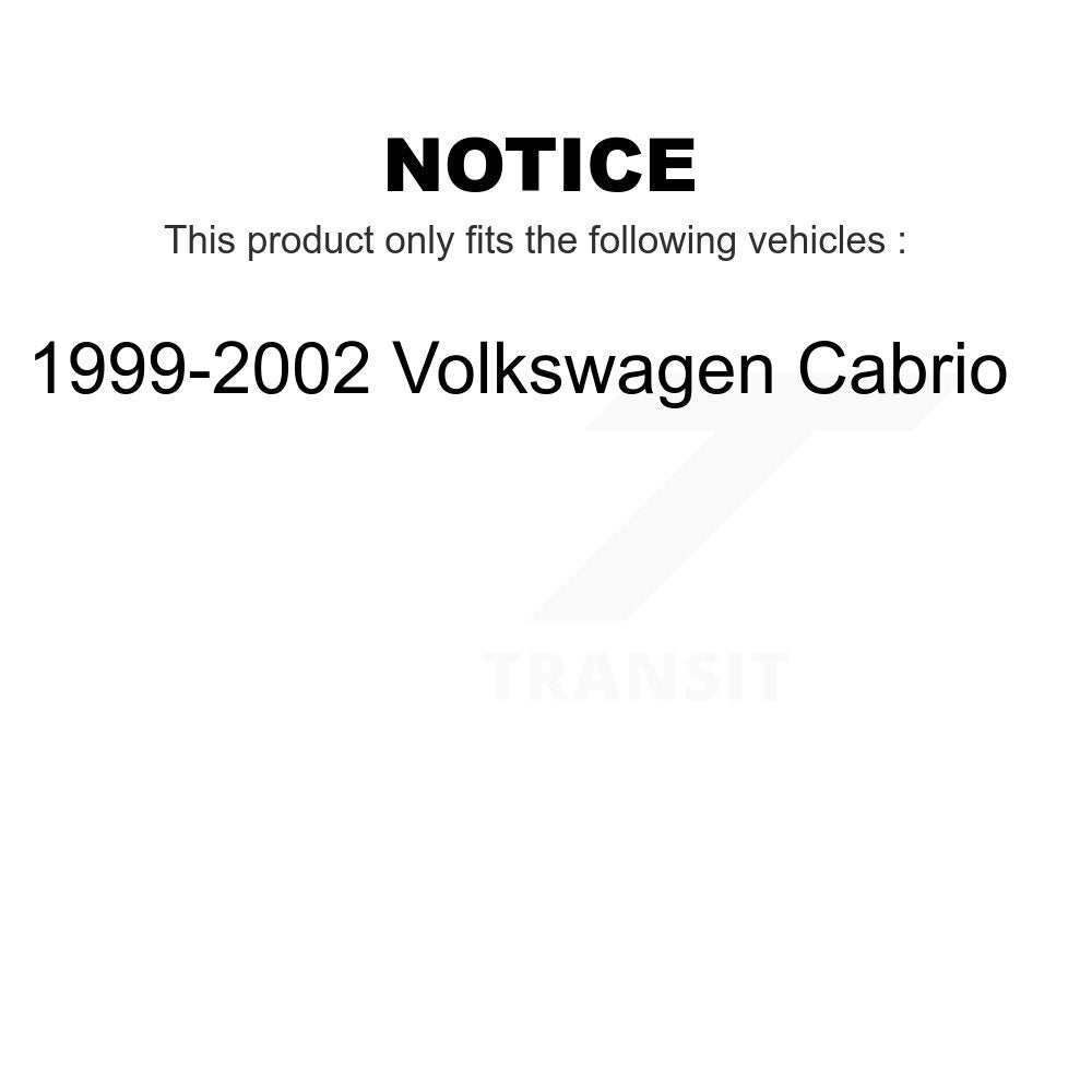 Front Rear Ceramic Brake Pads Kit For 1999-2002 Volkswagen Cabrio KTC-100370