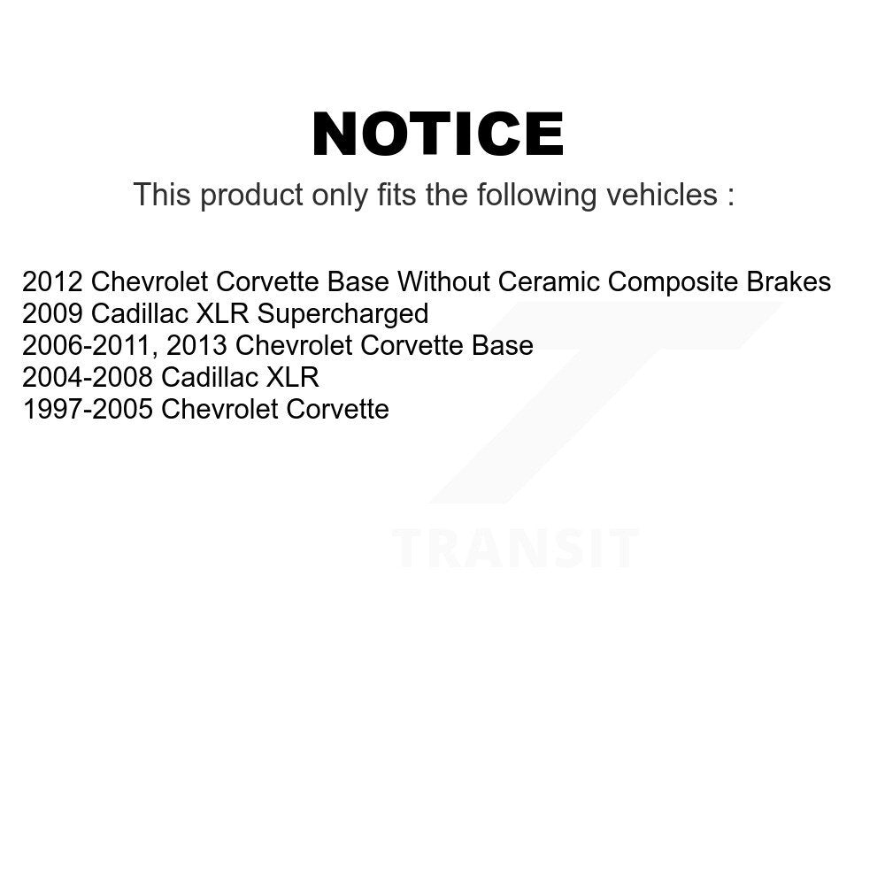 Front Rear Ceramic Brake Pads Kit For Chevrolet Corvette Cadillac XLR KTC-100380