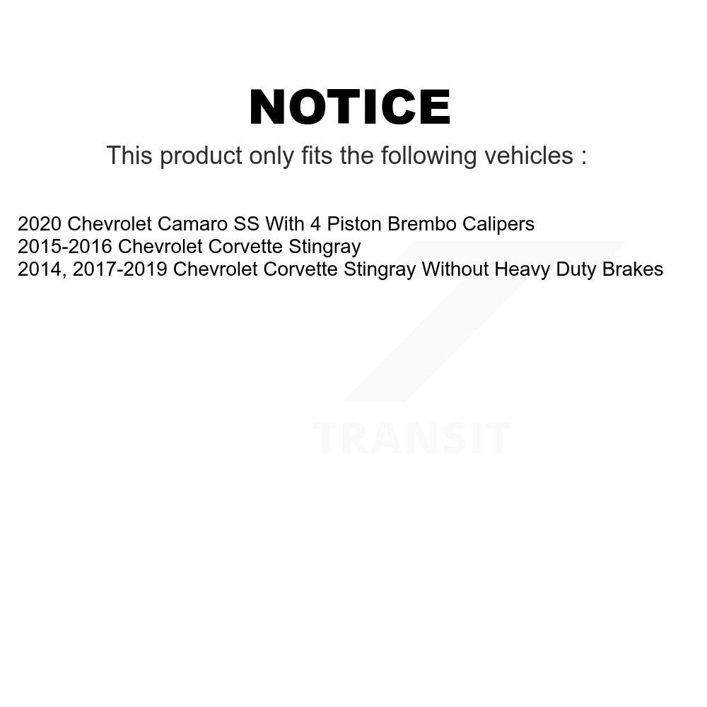 Front Rear Ceramic Brake Pads Kit For Chevrolet Corvette Camaro KTC-100573