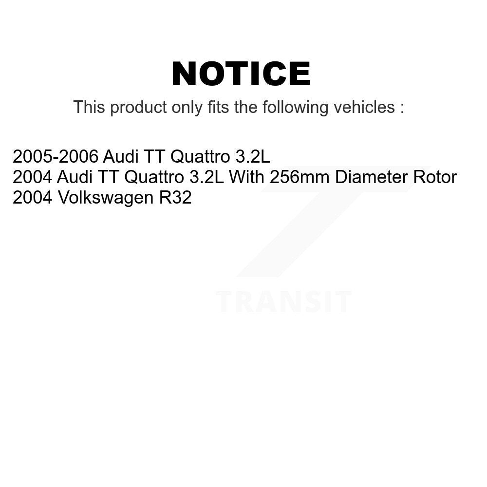 Front Rear Ceramic Brake Pads Kit For Audi TT Quattro Volkswagen R32 KTC-100646