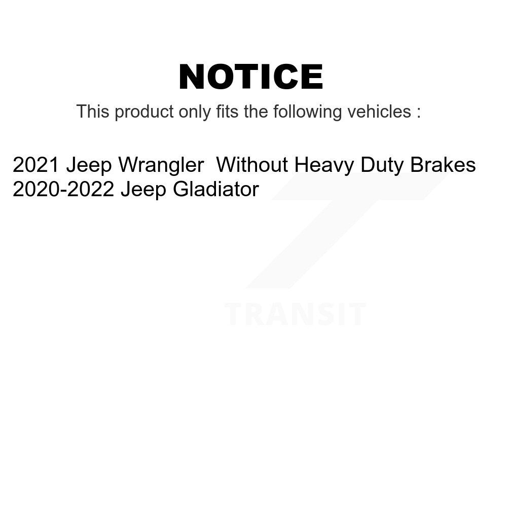 Front Rear Ceramic Brake Pads Kit For Jeep Gladiator Wrangler KTC-100653