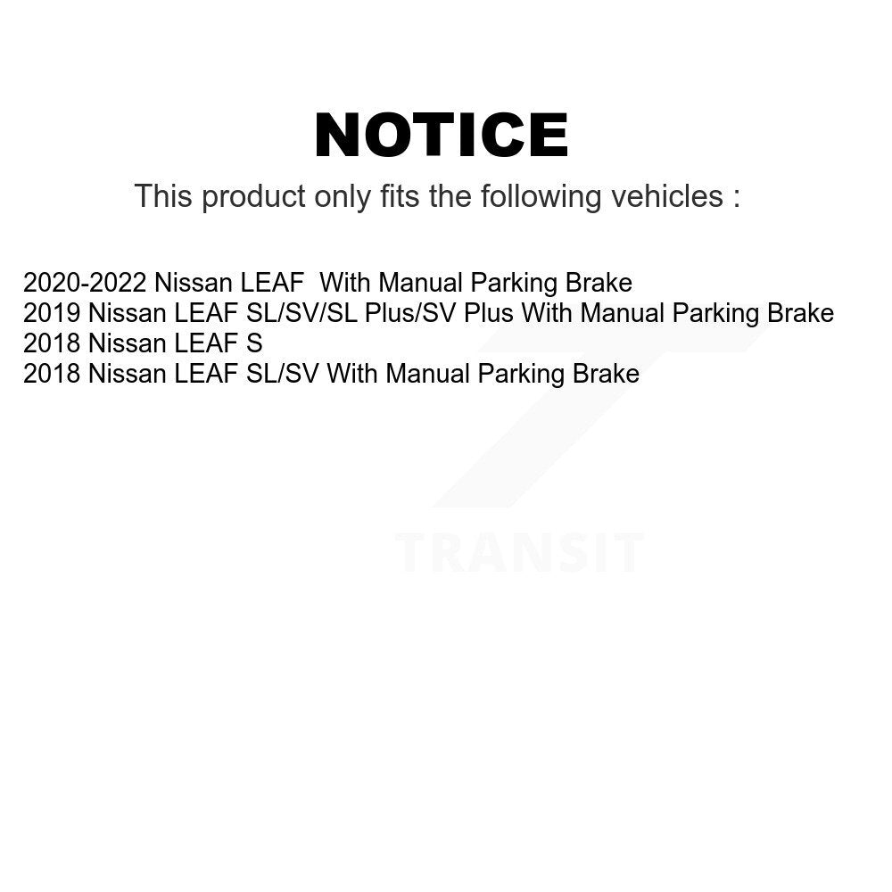 Front Rear Ceramic Brake Pads Kit For Nissan LEAF KTC-100676