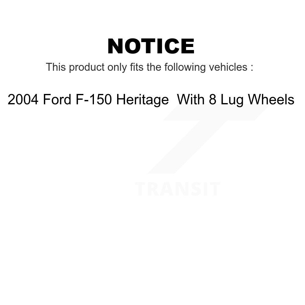 Front Rear Ceramic Brake Pads Kit For 2004 Ford F-150 Heritage With 8 Lug Wheels KTC-100750