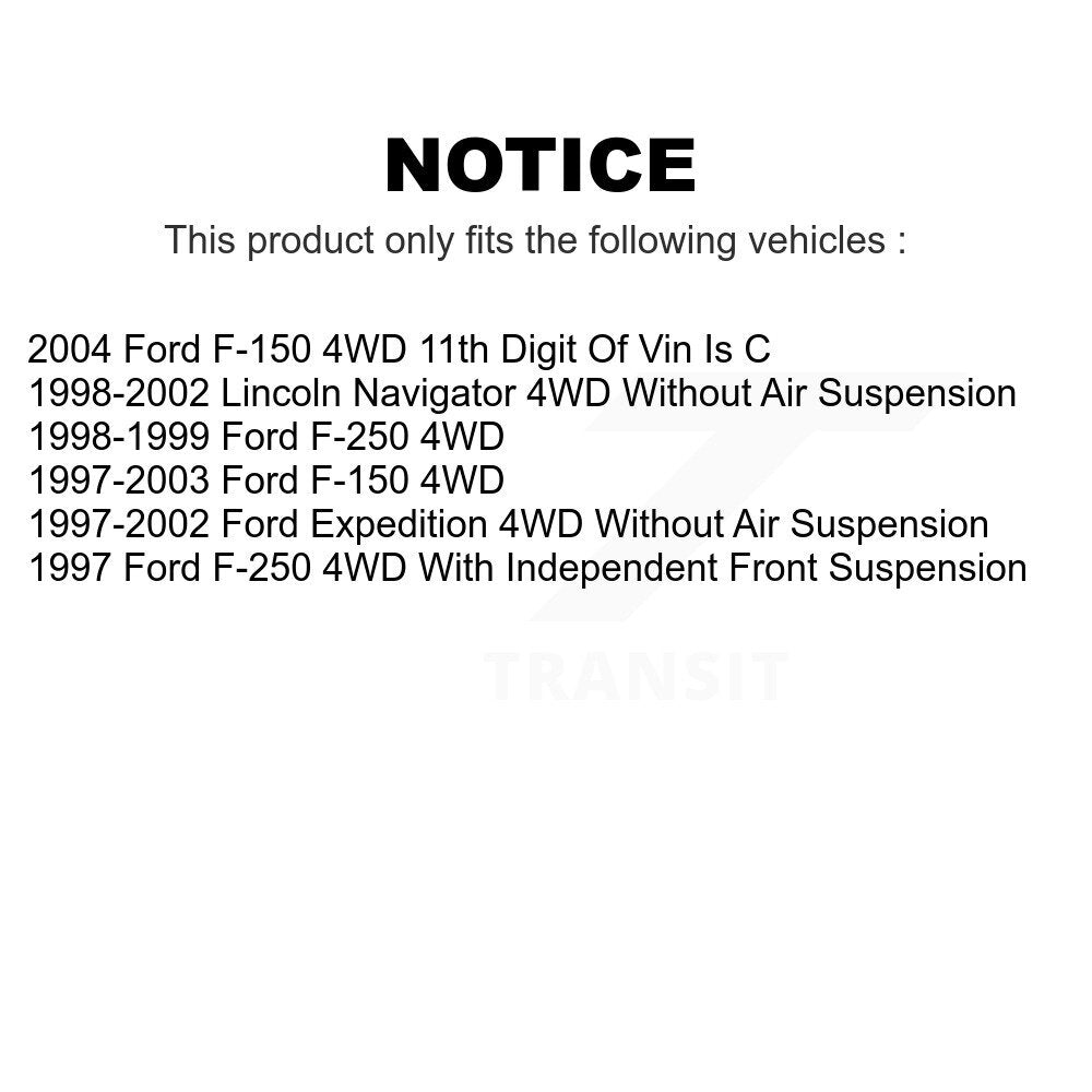Front Suspension Control Arm And Ball Joint Assembly Stabilizer Bar Link Kit For Ford F-150 Expedition Lincoln Navigator F-250 4WD KTR-100048