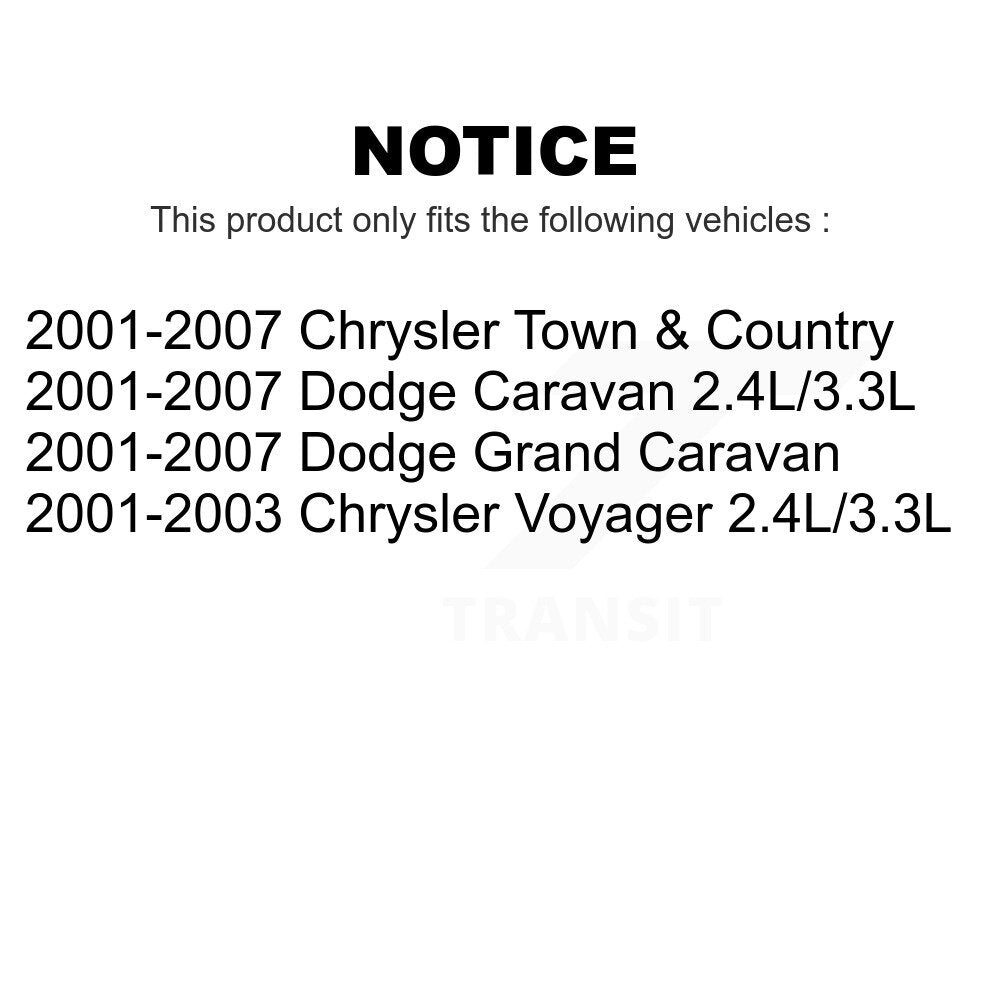 Front Suspension Control Arm And Ball Joint Assembly Stabilizer Bar Link Kit For Dodge Chrysler Grand Caravan Town & Country Voyager KTR-100072