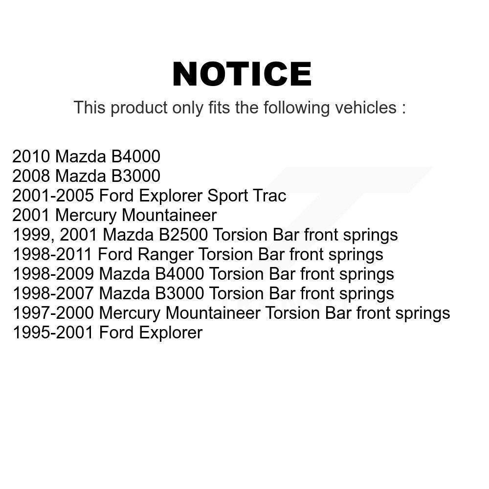Front Suspension Control Arm And Ball Joint Assembly Stabilizer Bar Link Kit For Ford Ranger Explorer Sport Trac Mazda Mercury Mountaineer B3000 B4000 B2500 KTR-100085