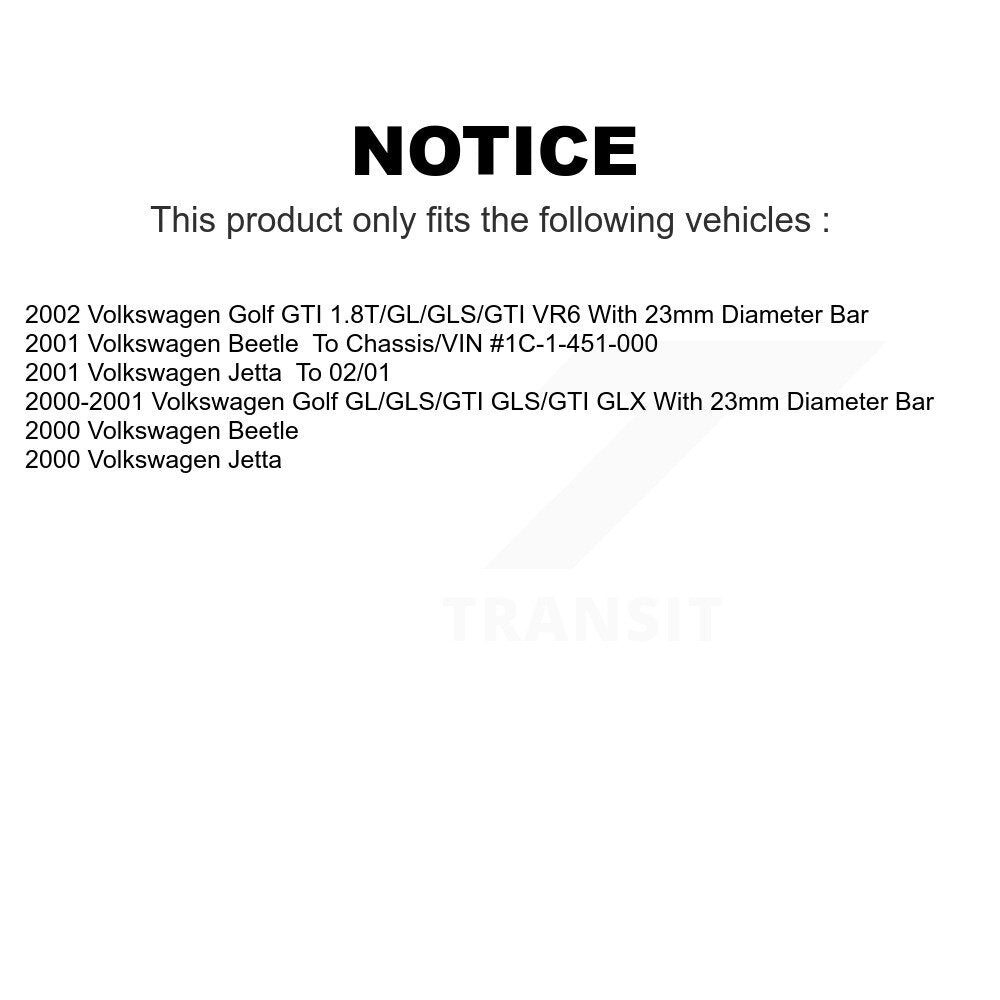 Front Suspension Control Arm And Ball Joint Assembly Stabilizer Bar Link Kit For Volkswagen Jetta Beetle Golf KTR-100125