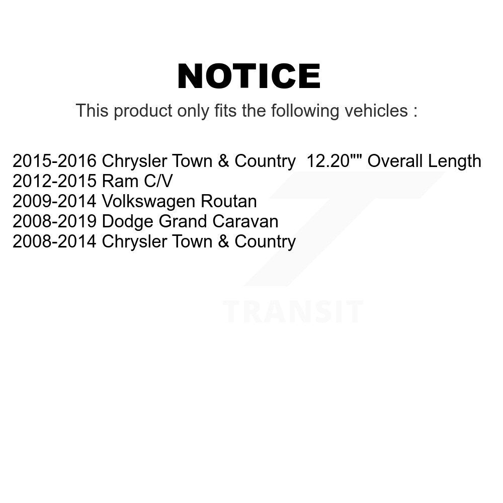 Front Suspension Control Arm And Ball Joint Assembly Stabilizer Bar Link Kit For Dodge Grand Caravan Chrysler Town & Country Volkswagen Routan Ram C/V KTR-100156