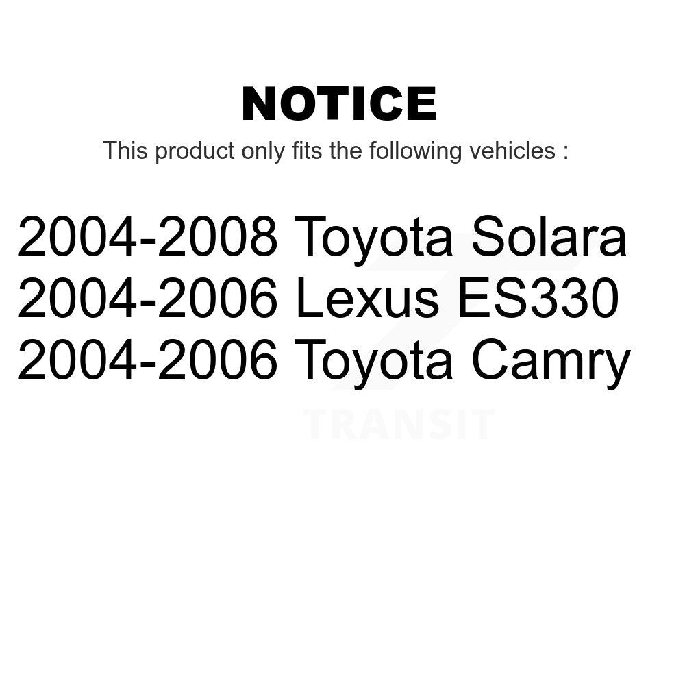 Front Suspension Control Arm And Ball Joint Assembly Steering Tie Rod End Stabilizer Bar Link Kit (8Pc) For Toyota Camry Solara Lexus ES330 KTR-100543