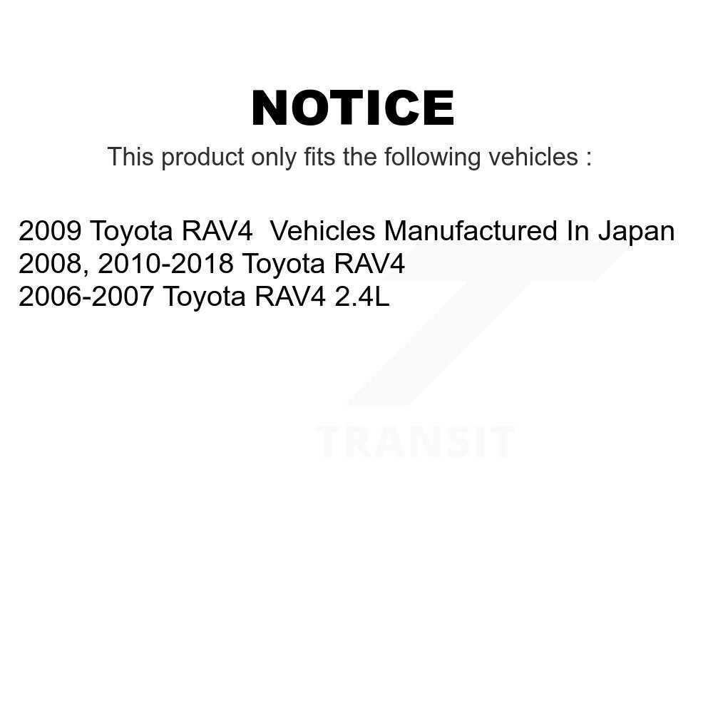 Front Suspension Control Arm And Ball Joint Assembly Steering Tie Rod End Stabilizer Bar Link Kit (8Pc) For Toyota RAV4 KTR-100551